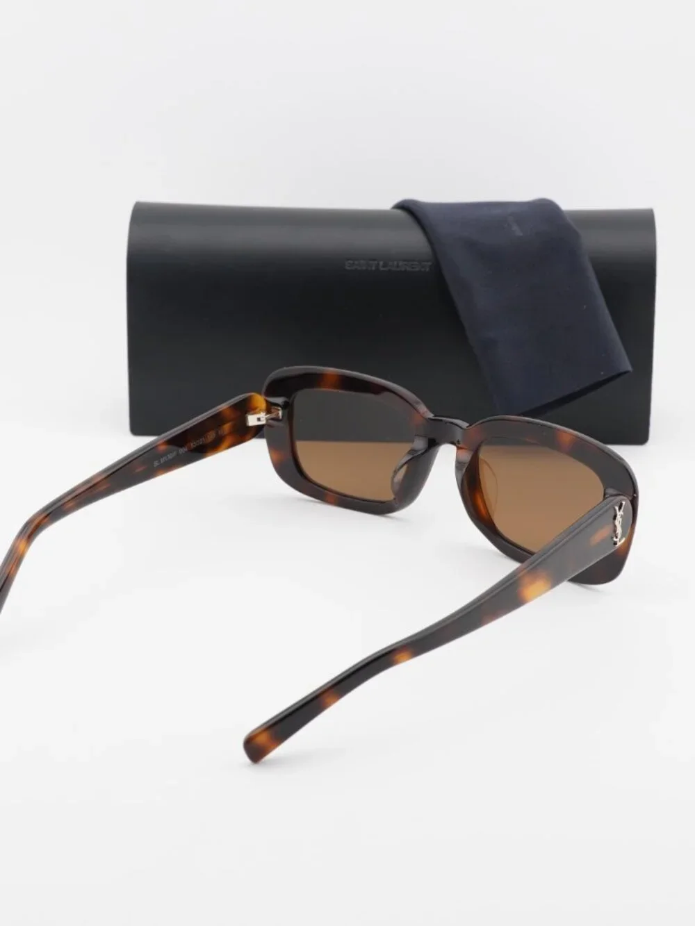 Saint Laurent SLM130/F 004 Rectangle Sunglasses - Havana/Brown - Picture 4 of 11